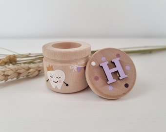 Milchzahndose "Prinzessin" personalisiert | handbemalt | Zahndose aus Holz | Milchzahndose mit Name | Zahndose personalisiert | Zahnfee