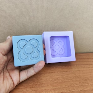 Handmade Square Soap Mold with Barcelona Panot Logo Design