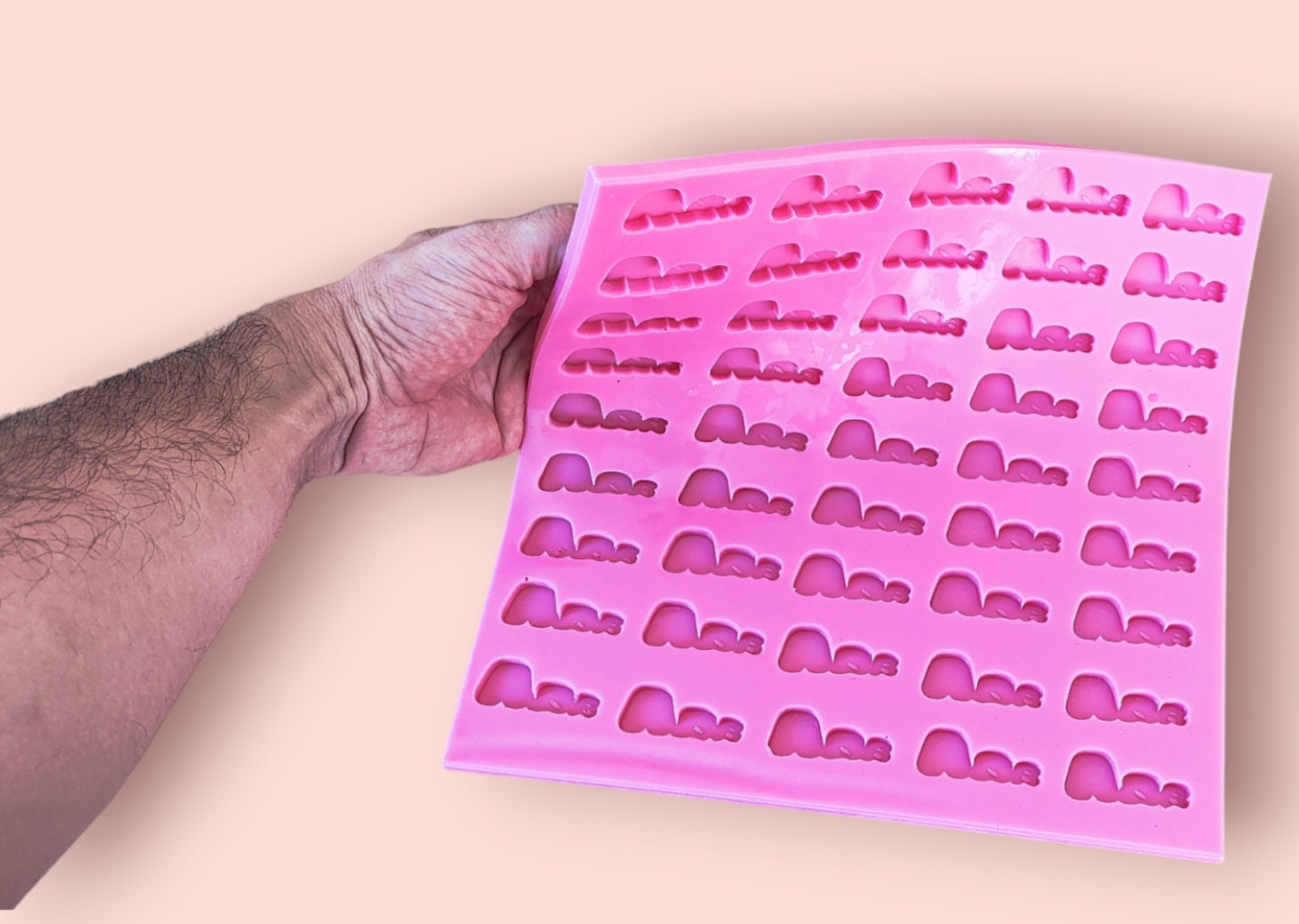 Personalized silicone mold for chocolates and chocolates