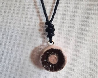 Mushroom pendant, mushroom necklace, food jewellery, toadstool necklace, toadstool pendant