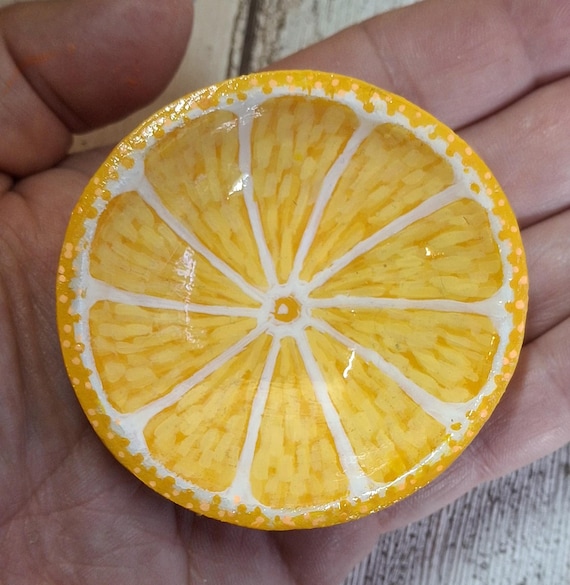 Trinket dish, Cute Fruit themed mini trinket dish, Lemon half trinket dish, Jewellery bowl, Ring dish, Gifts for her,