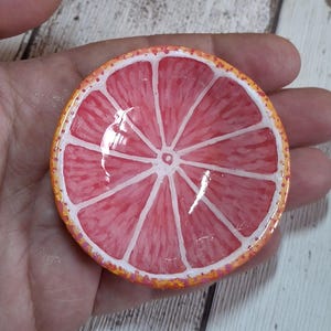 Pink grapefruit Trinket dish, Cute fruit themed MINI ring dish, Half pink grapefruit trinket dish, Ring dish, Gifts for her