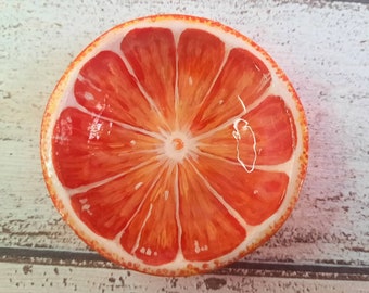 Trinket dish, Cute Fruit themed trinket dish, Orange half MINI trinket dish, Jewellery bowl, Ring dish, Gifts for her, Gifts under 20 pounds