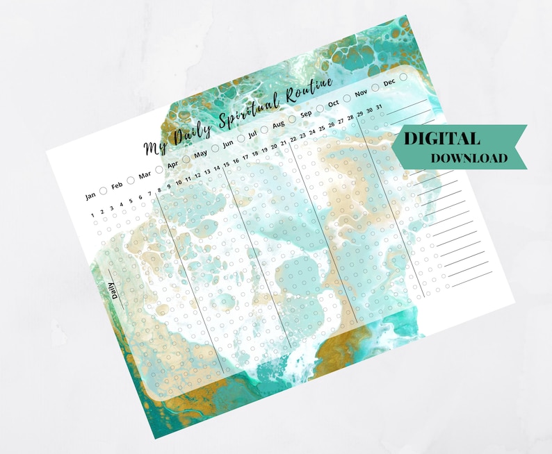Printable Jehovah's Witness Spiritual Routine Tracker JW Instant ...