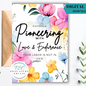 Druckbare Zeuge Zeuge Bibel, JW Karte Digital, Ermutigungskarte für JW Pionier, Inspiration Grußkarte, JW Dankeskarte