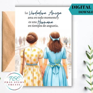 Carta regalo di amicizia dei Testimoni di Geova stampabile, Scarica la carta JW in spagnolo, Carta Testigos de Jehova, Carta JW in spagnolo Amica sorella stampabile