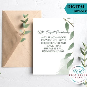 JW Sympathy Card, Printable Jehovah&#39;s Witness Greeting Card, JW Greeting Card for Death and Grief, JW Condolence Card, Jw Encouragement Card