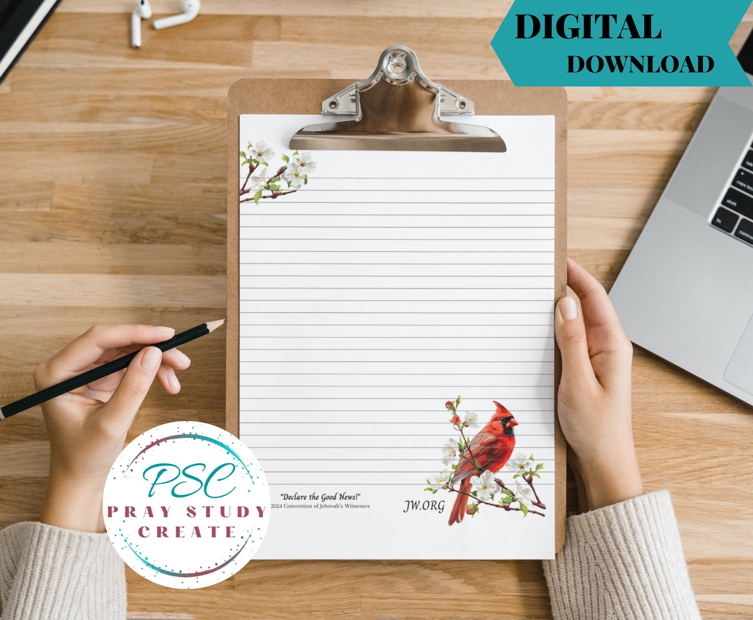 Printable Jehovah's Witness Letter Writing Paper15 Pgs. JW Stationery