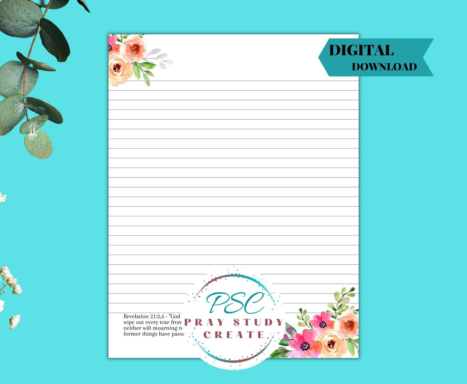 Printable Jehovah's Witness Letter Writing Paper Lined, Jw Printable ...