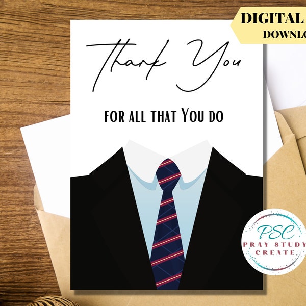 Printable Jehovah's Witness "Thank You for All That You Do" Greeting Card| JW Gift Card for JW Elders, Jw Ministerial Servants & Jw Brothers