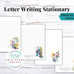 Papel imprimible para escribir cartas de los Testigos de Jehová, 15 págs. Papelería JW para Pioneros, Hermanas JW, Suministros del Ministerio JW para Predicación/Servicio