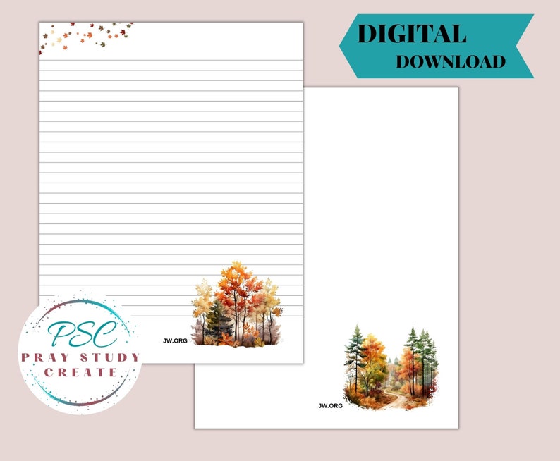 Printable Jehovah's Witness Letter Writing Paper-15 Pgs. JW Stationery ...