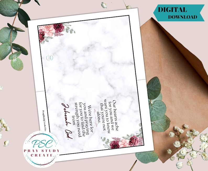 JW Sympathy Card, Printable Jehovah's Witness Greeting Card, JW ...