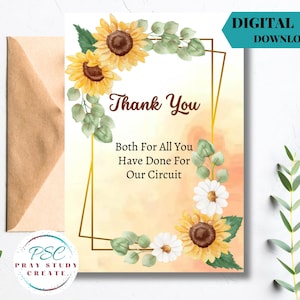 Biglietto d'auguri stampabile dei Testimoni di Geova con la scritta "Grazie per tutto ciò che fai"/Carta regalo JW per sorvegliante di circoscrizione JW e moglie, carta per sorveglianti di circoscrizione