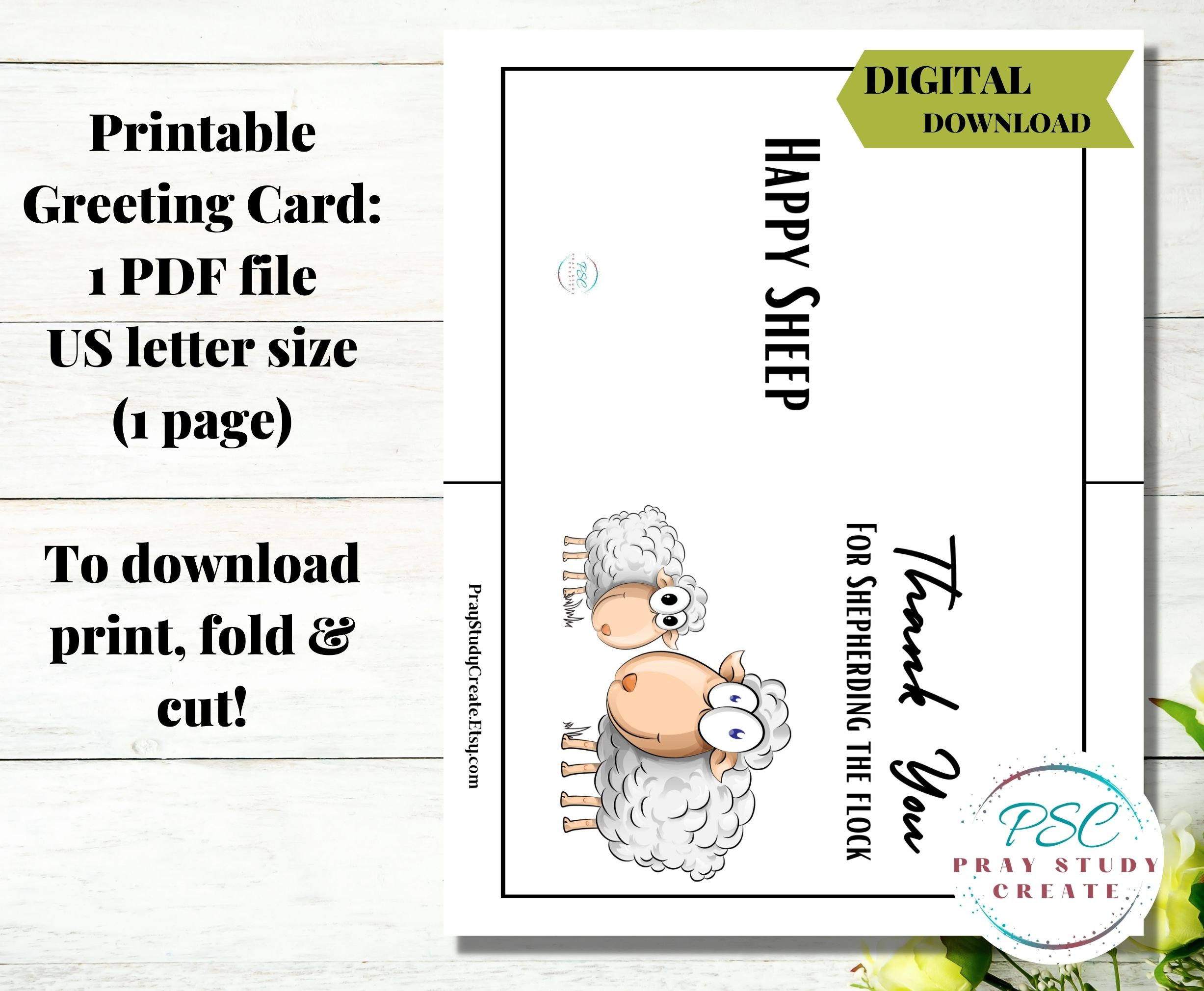 Printable Jehovah's Witness Thank You Greeting Card JW Digital Card for