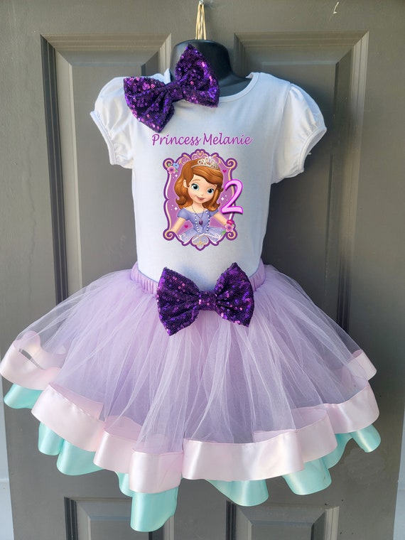 Sofia the First tutu set,2 DESIGNS, First Birthday , Princess Sofia  birthday outfit…