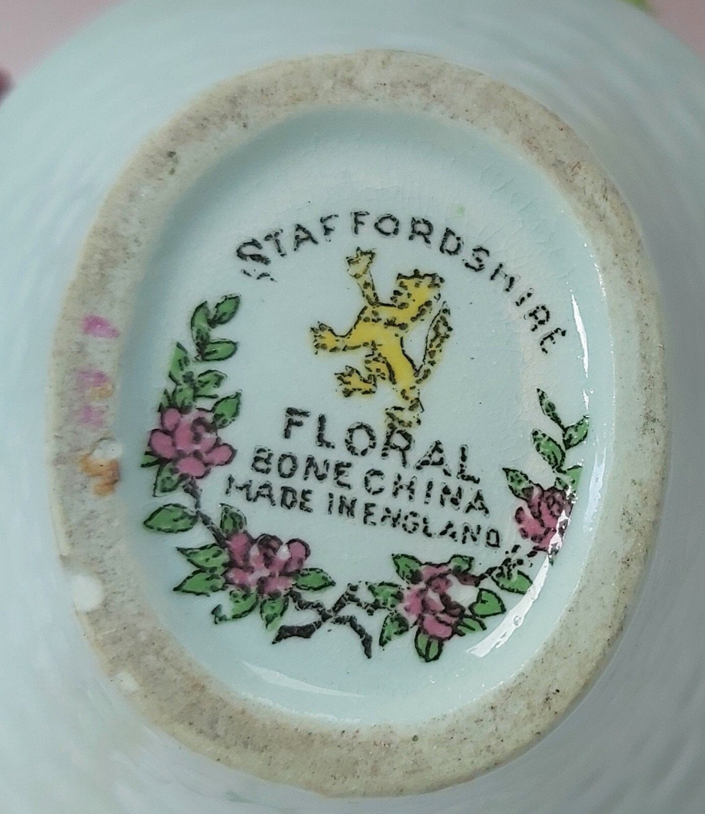 Staffordshire Bone China flowers in blue basket Etsy