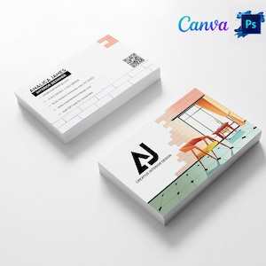 Interior Designer Card Template | Canva | Photoshop | Architect Card Design | Corporate Creative Business Card | Printable Business Card