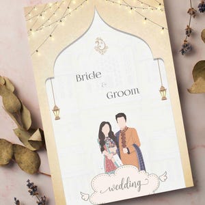 Carte de mariage modifiable | Design de carte de mariage indien | Imprimable | Cartes DIY | carte d'invitation de réception | Carte RSVP | Carte de cérémonie de mariage