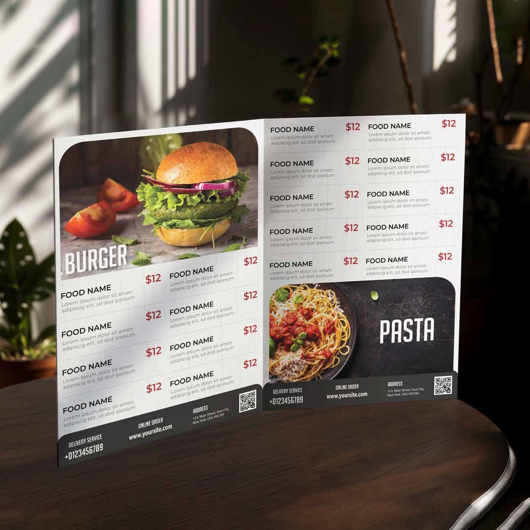 Vertical - Food Menu Template | Printable | Editable | DIY ...