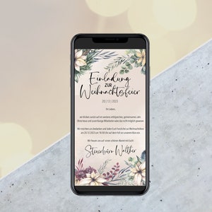 eCard Natal - Natal bege - Cartões digitais para convites para festa de Natal - envio via WhatsApp