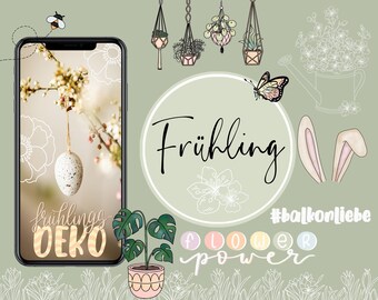 100+ story stickers for spring - For Instagram stories about spring, gardening, Easter and more - Clipart - Hand-painted