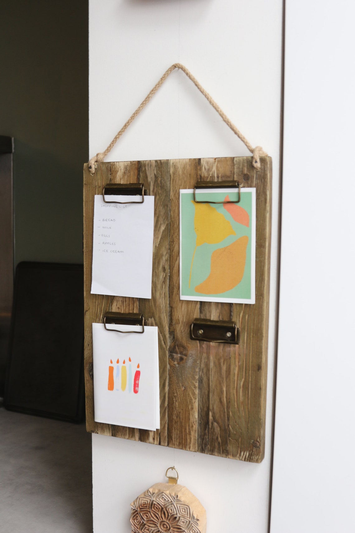 Wall Hanging Clipboard made from Reclaimed Wood Etsy