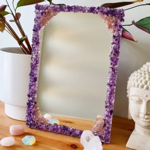 Crystal Cluster Mirror 21x30 cm