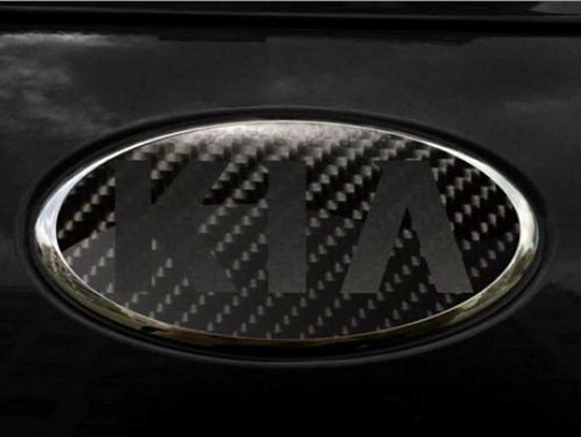KIA Carbon Fiber Emblem Overlay Custom Badge Cover Vinyl Decal Etsy