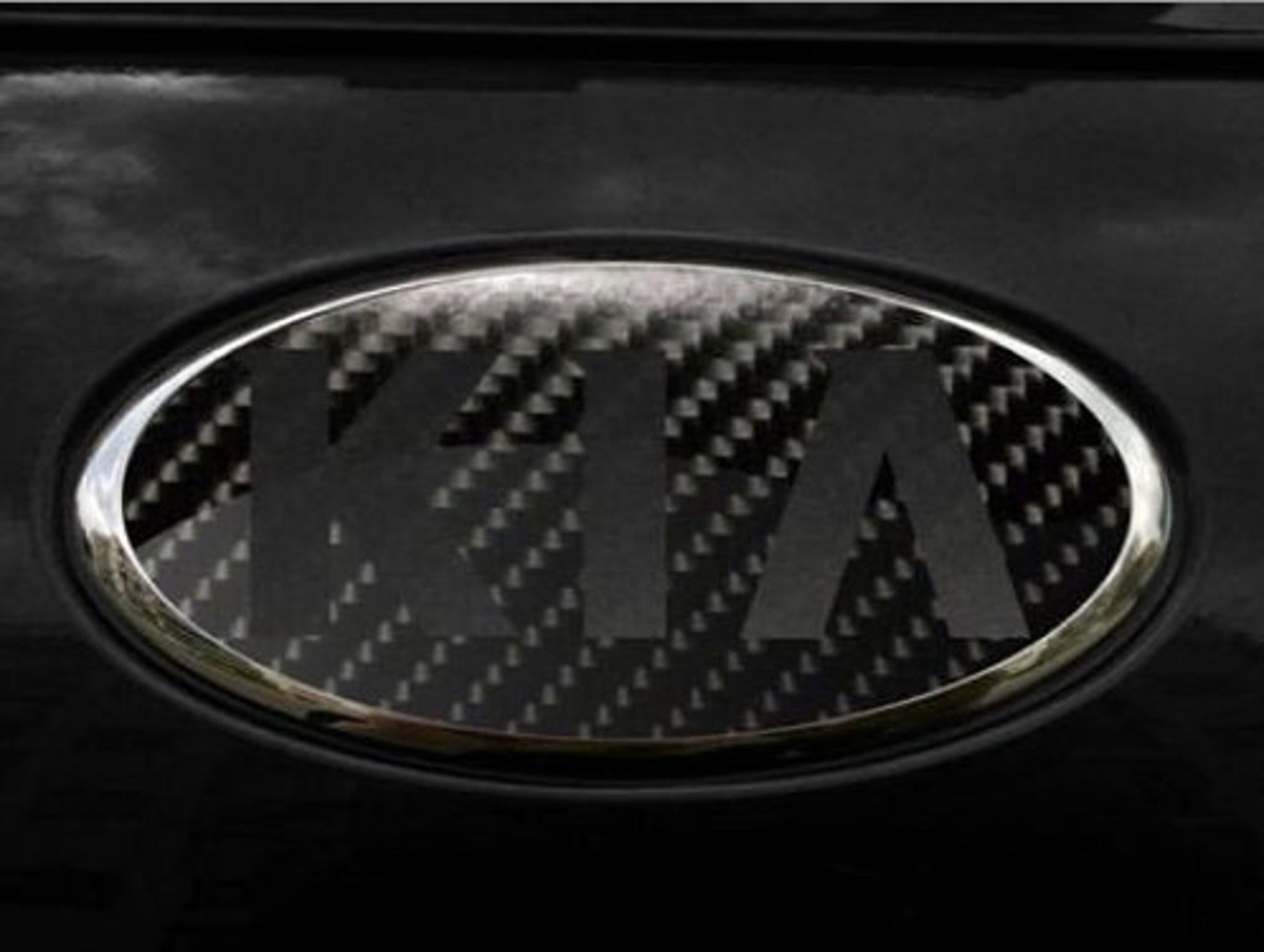 KIA Carbon Fiber Emblem Overlay Custom Badge Cover Vinyl Decal Etsy