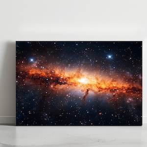 Star Sky Milky Way Galaxy, Space, Beautiful Nature, Canvas Wall Art, Design, Poster, Print, Wall Art Decor for Home & Office