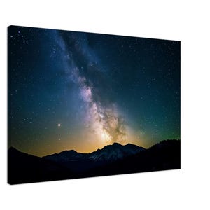 Star Sky Milky Way Galaxy, Space, Beautiful Nature, Canvas Wall Art, Design, Poster, Print, Wall Art Decor for Home & Office