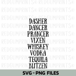 Funny Christmas SVG, Tequila, Whiskey, Vodka Svg, Drinking, Hilarious Christmas Shirt svg, Holiday svg, Cut File for Cricut, Silhouette