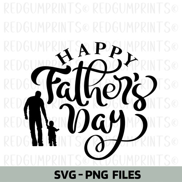 Happy Father's Day SVG, Cricut Cut Files, Printable Wall Art, Home Decor, Digital Download, Silhouette, Wall Art, PNG, SVG, Typography, Art