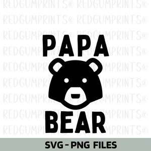 Papa Bear SVG, Cricut Cut Files, Fête des Pères, Papa SVG, Bear svg, Téléchargement numérique, Silhouette, Fête des Pères, SVG, Cricut, Papa svg, png