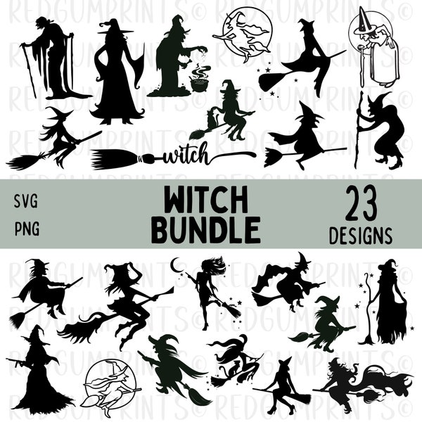 Witch SVG Bundle, Broomstick SVG, Witchcraft svg, Halloween Svg, Spells SVG, Png, Svg Files for Cricut, Silhouette, Sublimation Design