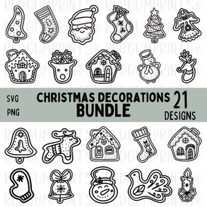 Kerstversiering SVG, SVG Bundel, Kerst SVG, Decoraties svg, Xmas Svg, Png, Bestanden voor Cricut, Silhouet, Cricut, Ornament Svg
