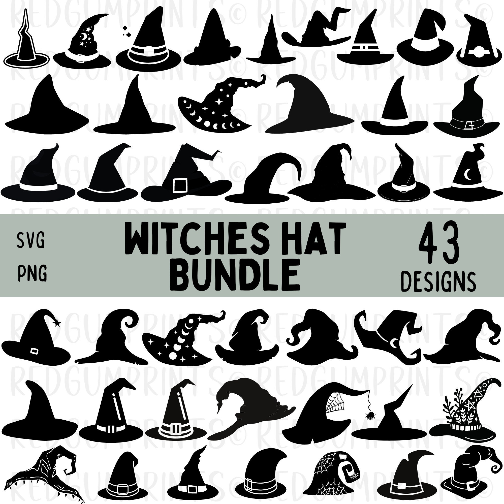 Witches Hat SVG Bundle Hat SVG Witchcraft Svg Halloween - Etsy