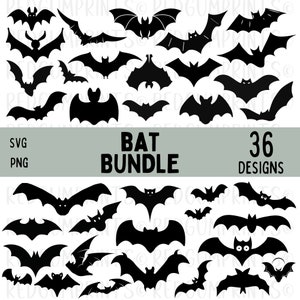 Pakiet Bat SVG, Halloween Bat SVG, Bat, Halloween, Night Bat SVG, Png, Pliki SVG dla Cricut, Sylwetka, Cricut, Halloween SVG