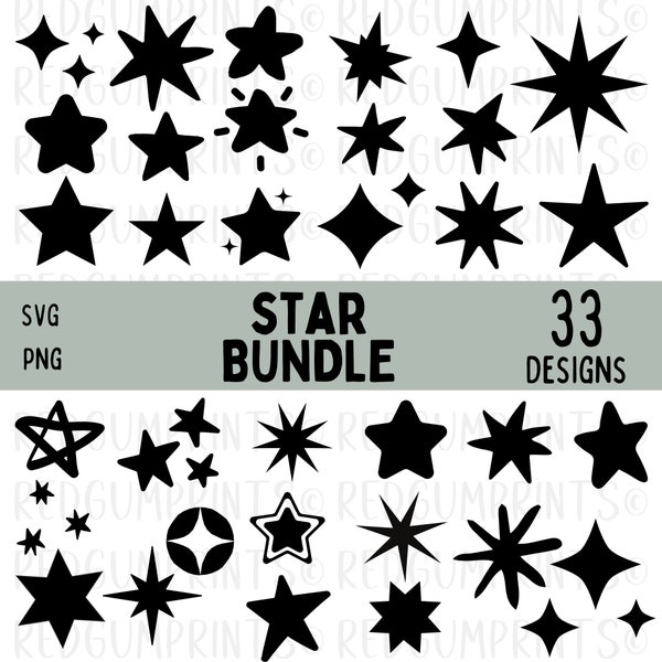 Star SVG Bundle, Star SVG, Christmas Star svg, Night Star Svg, Shinning Star SVG, Png, Svg Files for Cricut, Silhouette, Stars svg, Cricut