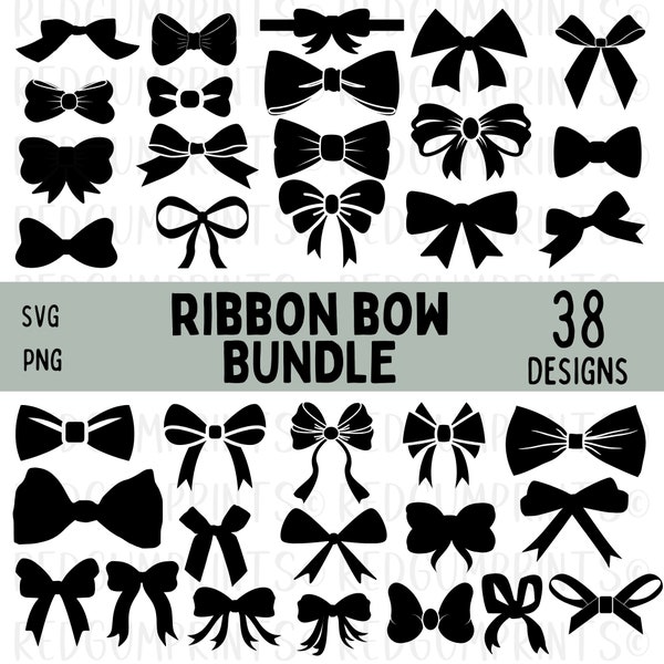 Ruban Bow SVG Bundle, Ruban SVG, Bow svg, Present Svg, Nœud papillon SVG, Png, Fichiers Svg pour Cricut, Silhouette, Present Bow svg, Cricut