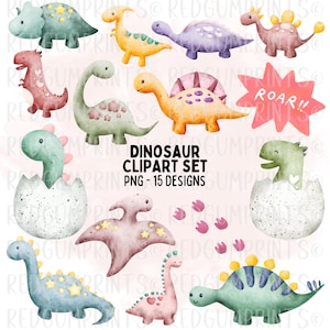 Dinossauro Clipart, Dino PNG, Dinossauro, Bebê Dino Clip Art, T Rex, Triceratops, Brachiosaurus, Dinossauros De Berçário, Dinossauro De Cor De Água PNG