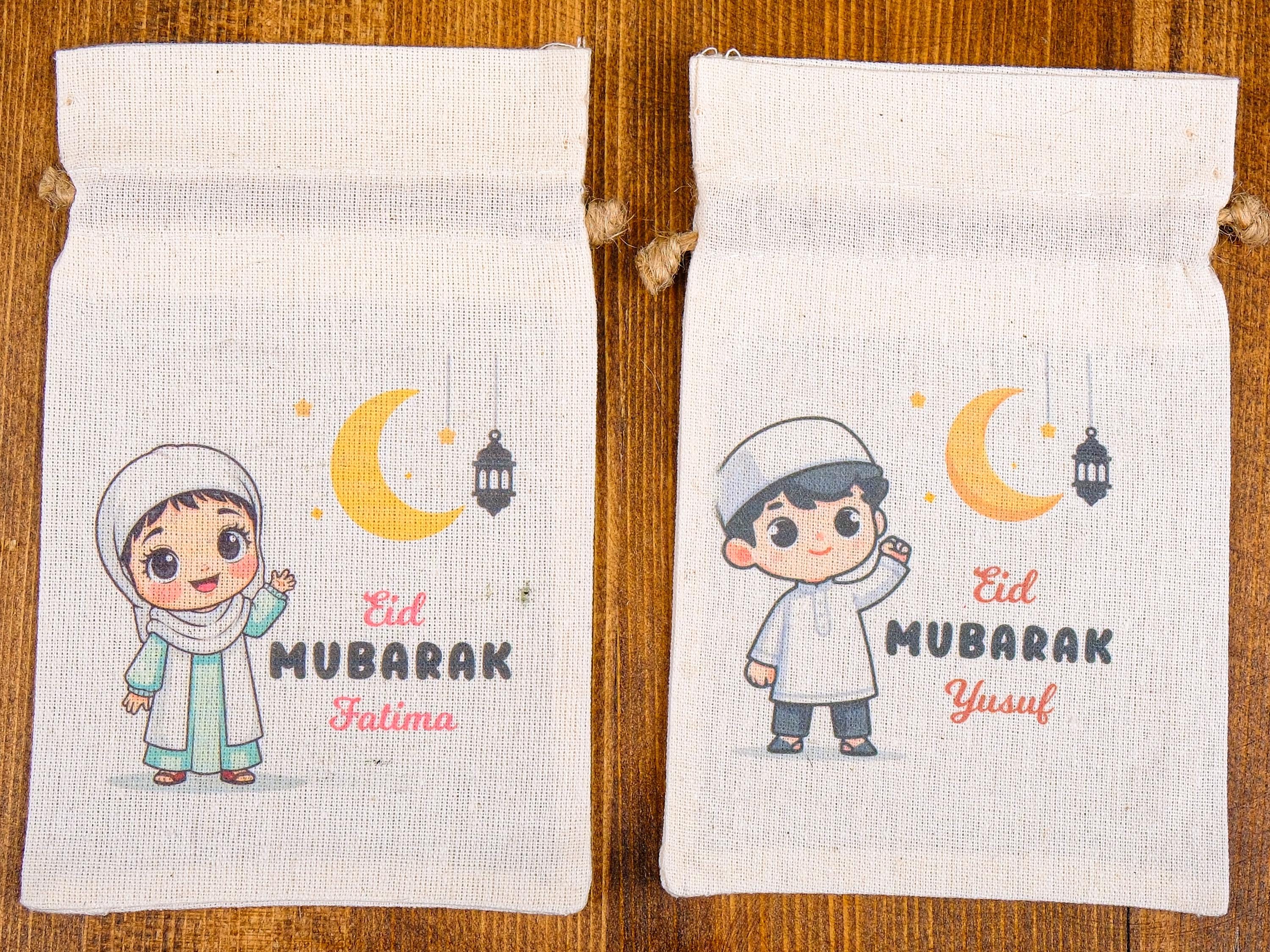 100 Sacchetti Regalo Eid Mubarak In Cellophane Con Laccetti | Confezioni Per Dolci E Bomboniere Ramadan - 2