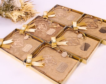 Personalized Velvet Dua Book Tasbeeh Islamic Gift Set | Ramadan Eid Hajj Umrah Wedding Birthday Islamic Muslim Party Favors Gift for Guests