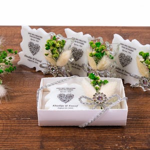 Personalized Epoxy Magnet Favors | We Created You in Pairs | Wedding Nikkah Engagement Bridal Shower Islamic Muslim Party Favors for Guests