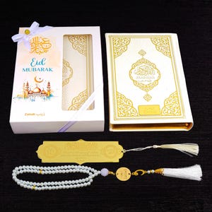 Personalized English Translated Quran Tasbih Bookmark Islamic Gift Set | Ramadan Eid Wedding Birthday Anniversary Mothers Fathers Days Gifts