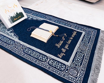 Personalized Prayer Mat Quran Tasbeeh Islamic Gift Set, Ramadan Eid Wedding Birthday Mother's Father's Valentine's Anniversary Days Gifts