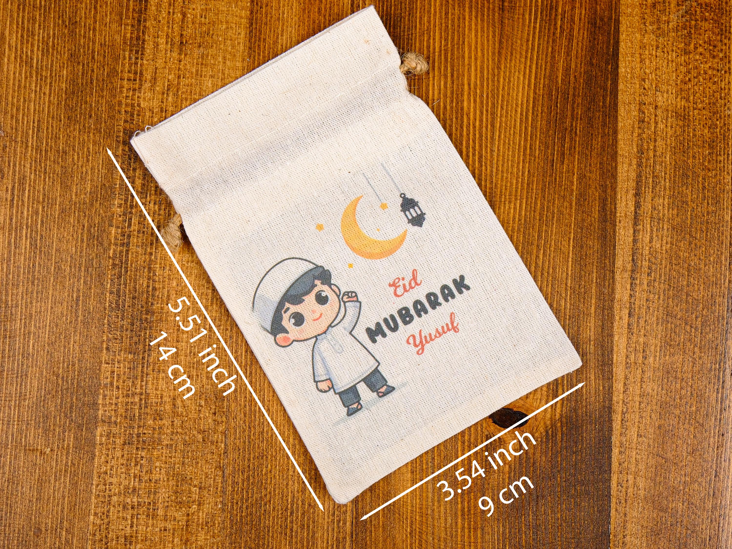 100 Sacchetti Regalo Eid Mubarak In Cellophane Con Laccetti | Confezioni Per Dolci E Bomboniere Ramadan - 3