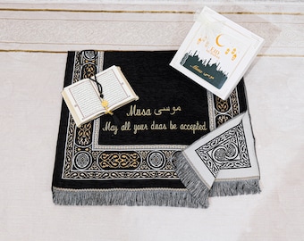 Personalized Prayer Mat Quran Tasbeeh Islamic Gift Set, Ramadan Eid Wedding Birthday Mother's Father's Valentine's Anniversary Days Gifts