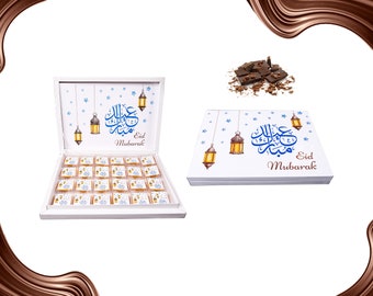 Ramadan Kareem Eid Mubarak chocolade gunsten doos, chocolade gunsten voor gast, bruiloft baby shower verjaardag islamitische moslim partij gunsten geschenken